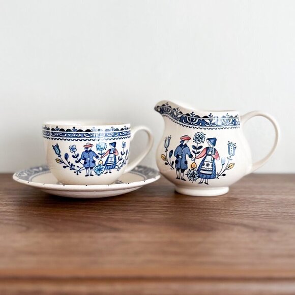 Johnson Brothers Staffordshire 'Old Granite' Hearts and Flowers- 3 Piece Set - Picture 2 of 12